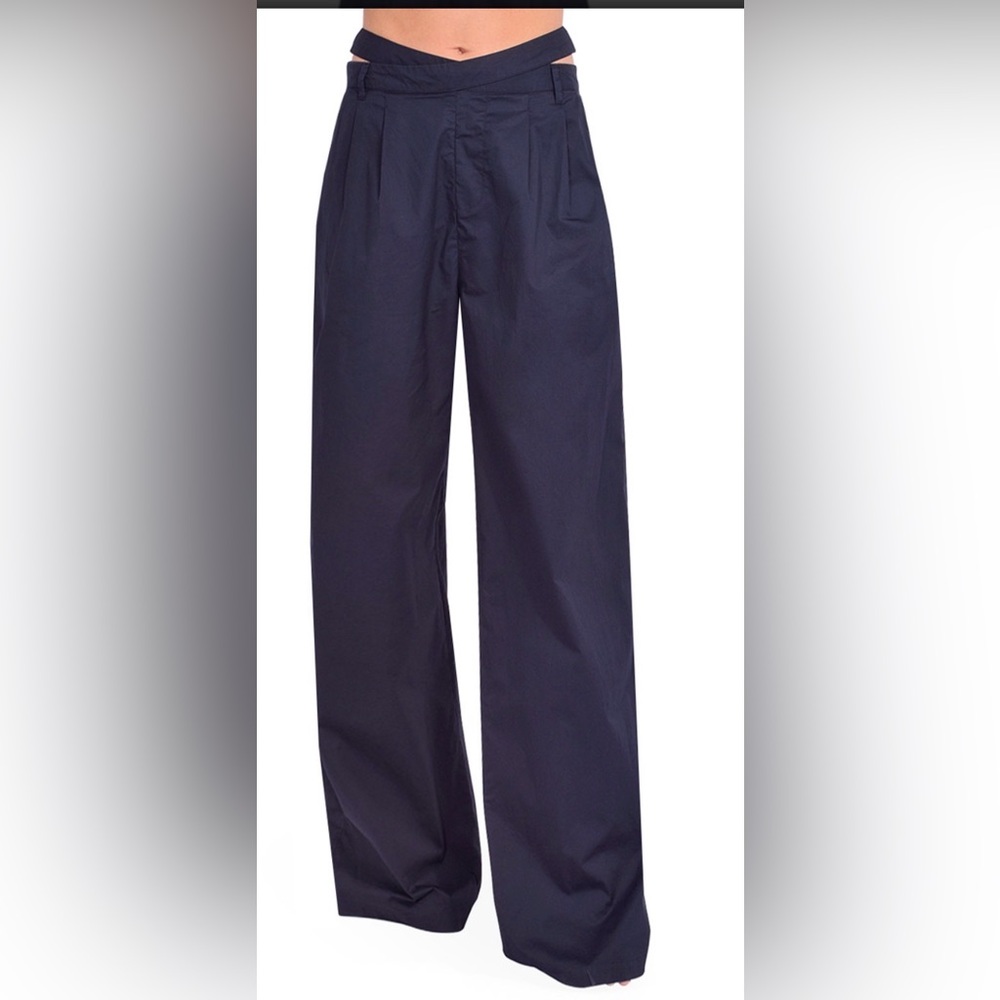 Osis Studio Midnight Blue Wide-Leg Trousers